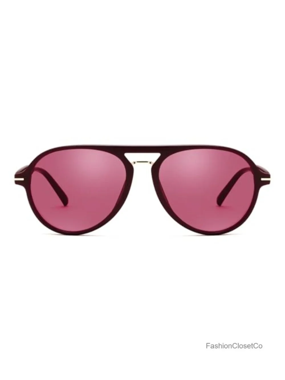 Classic Double Bridge Aviator Sunglasses with UV Protection